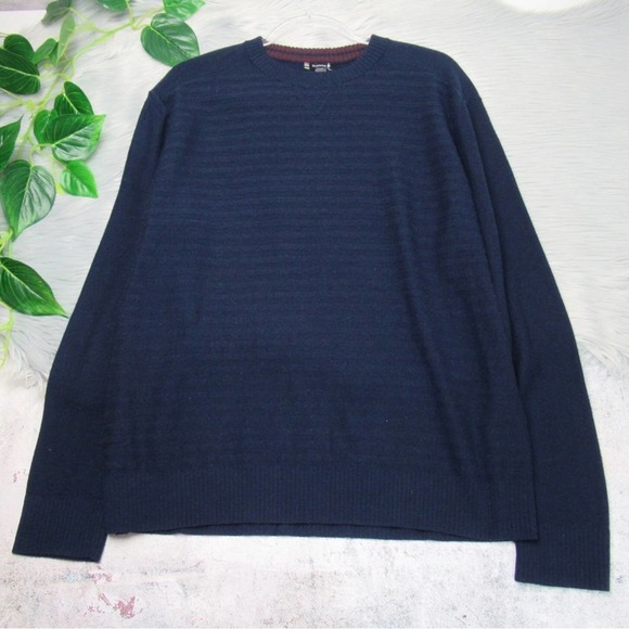 SMARTWOOL Navy Crewneck Sweatshirt Wool Blend Mens Size XL - Picture 3 of 12